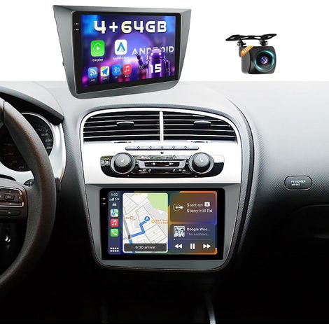 4+64GB Android 15 Autoradio pour 2004-2015, 2004-2009 Carplay Android Auto sans Fil, 9 Pouces Écran Tactile Poste Radio Voiture BT/GPS/Caméra de Recul/FM RDS/EQ/WiFi/SWC (1/5)