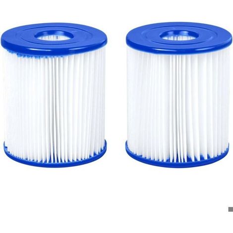 Cartouche filtrante Bestway 58093-17, taille I, pour piscines, bleu/blanc, 7,9 x 8,9 cm, lot de 2 (1/5)