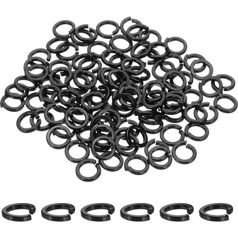 Rondelle Grower M5, Rondelles Frein Fendues En Acier Inoxydable 304 Pour Vis Boulons Voitures Machines De Construction Noir Lot De 100 (1/5)