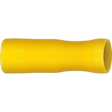 Fiche coaxial isolee 5,5 mm², 5,0 mm couleur jaune, emballage  :  100 pcs