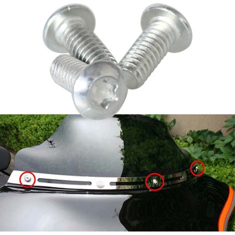 Kit de 3 vis Torx pour pare-brise intérieur de moto Harley Glide (1/5)