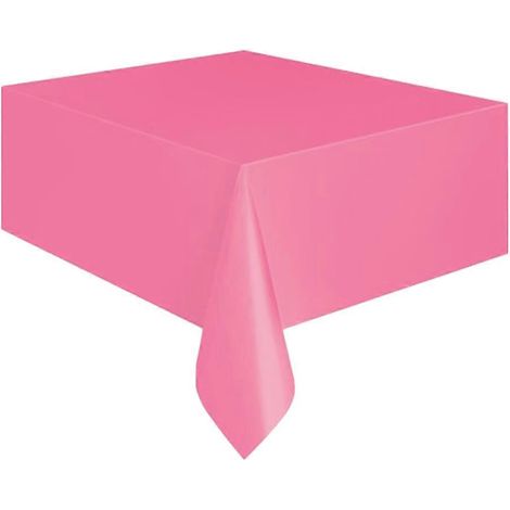 Nappes jetables en plastique rose pour fêtes et mariages (1/5)