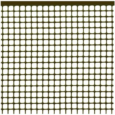 Tenax RETE IN PLASTICA QUADRA X BALCONI maglia mm. 10x10 rotolo mt.10 H. cm. 100 - Marrone 6 RT