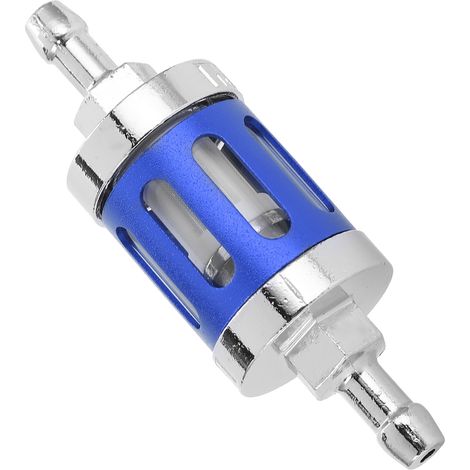 Kraftstofffilter mit Aluminiumlegierungsdeckel und Ersatzglas für Pkw, ATVs, SUVs, Motorräder und Pitbikes – Blau (1/5)