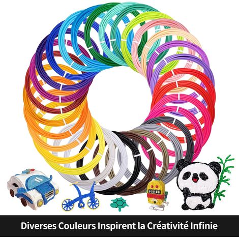 Hochtemperatur-PLA-3D-Druckfilament, Hochtemperatur-Stift, Niedertemperatur-Stift, stereoskopisches 3D-Malfilament, 30 Farben, je 5 m Länge