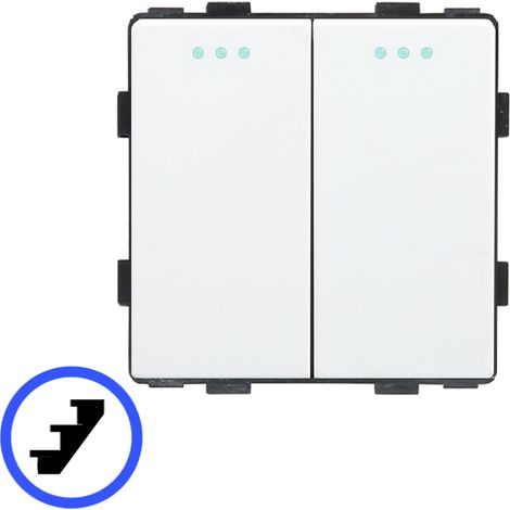 Interruptor de luz de escalera 2P inserto mecánico blanco RTX SH (1/5)