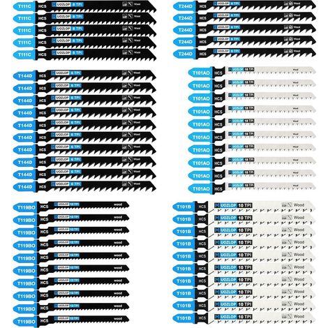 Lot de 50 lames de scie sauteuse T-shank pour bois et métal, avec coffret (1/5)