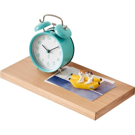 Étagère flottante en bois de chêne 30 cm - Petite étagère murale en chêne - Étagère murale pour salle de bain, chambre à coucher, salon, cuisine, bureau (1/5)
