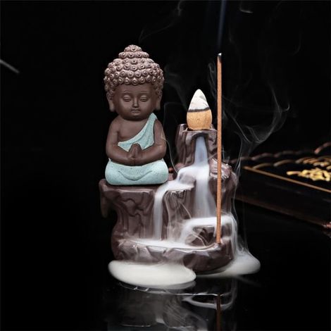 Keramik-Räuchergefäß, buddhistische Kirchen-Mönchsdekoration, GRÜN (1/4)