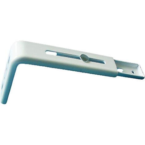 Secodir – Support réglable extensible 110-160 mm – Fixation murale pour rail, store ou paroi japonaise – Blanc laqué – Installation facile