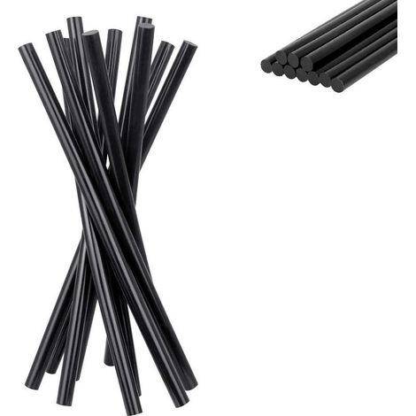 Lot de 50 bâtons de colle chaude 270 x 11 mm – Colle extra forte pour débosselage automobile – Compatible tissu et plastique – Noir (1/5)