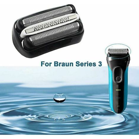Testina di ricambio per rasoi elettrici compatibili con Braun Series 3, modello 32B, adatta per una rasatura precisa e confortevole. (1/3)