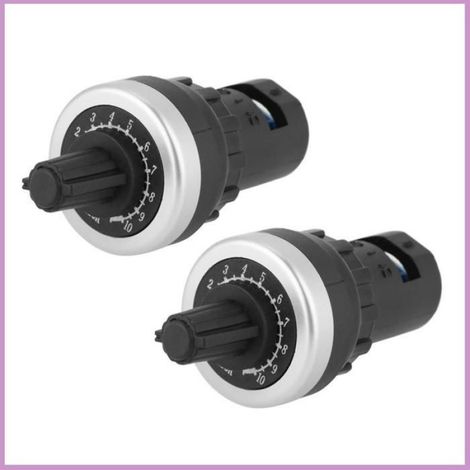 2 Potentiomètre,10K Ohm,Résistance Variable Rotative,Bornes à Vis,Film de Carbone,Pour Contrôle Vitesse VSD VFD (1/4)