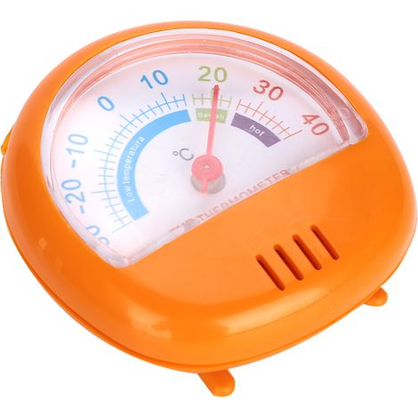 Kühlschrank-Gefrierschrank-Thermometer, großes Zifferblatt (mechanisch, gelb) (1/5)