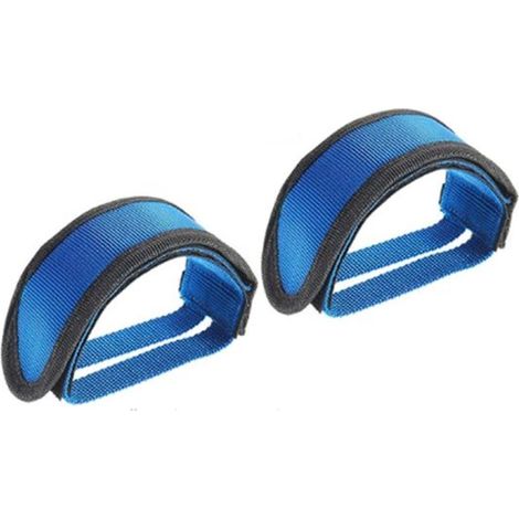 paire - sangles de pédale - sangle de pédale - accessoires de vélo - réglable - sangle de pédale universelle - bleu - sangle de cale-pied pour vélo à pignon fixe - 4551cm - nylon (1/3)