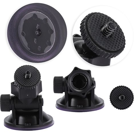 Support de fixation HD H3005A pour enregistreur de conduite, 2 pièces avec ventouse 55mm, rotation 360 degrés et vis de fixation (1/5)