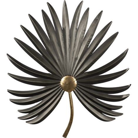 Schwarz-goldene Metall-Wandleuchte 67X13X74 cm (1/5)