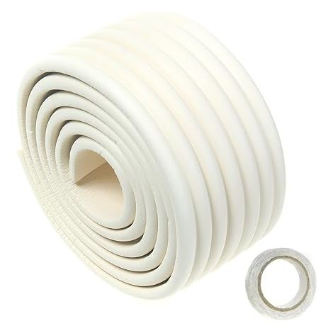 Rouleau en Mousse, 200cm x 80mm x 8mm, Epaissir Antichoc Sécurité épreuvage pour Bébé/Enfants Kits. Tout Usage Anti-Crash Protection, Souple, Blanc, TKD7002 Off White (1/5)