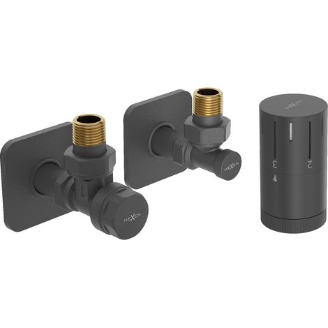Mexen G05 set termostatico angolare con mascherina S, antracite - W901-958-909-66 (1/2)