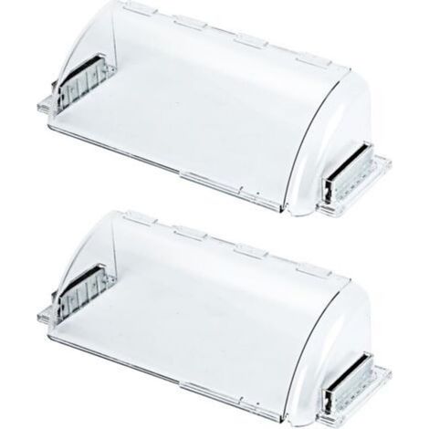 Lot de 2 déflecteurs de ventilation réglables, transparents, de 8,5 à 14,5 pouces, pour grilles de plafond, de sol et de murs latéraux