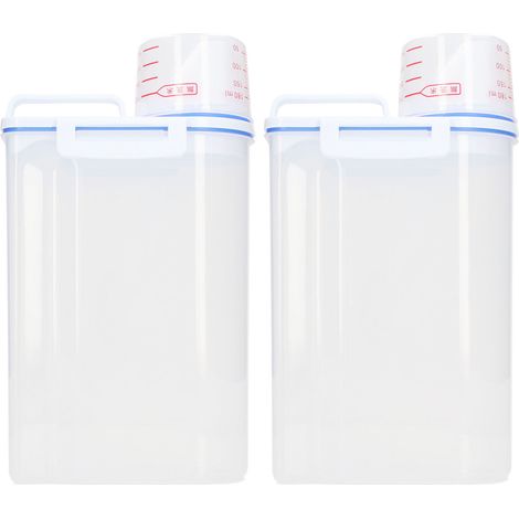 2-teiliger 2,5-Liter-Reisbehälter mit Ausgießer zur Aufbewahrung von Trockenlebensmitteln – Reis, Hülsenfrüchte, Getreide (1/5)