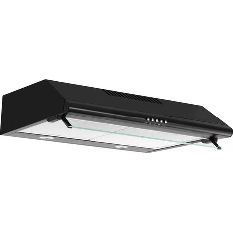 Hotte visière 60cm 322m3/h noir - Airlux - AHC632BK