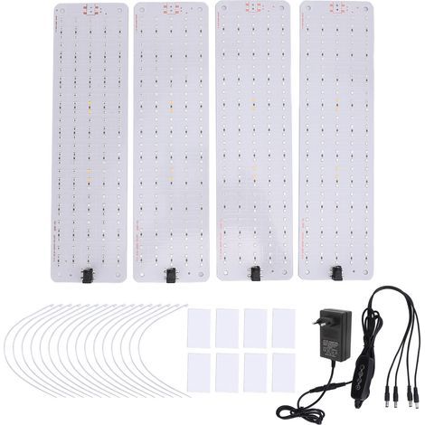 Pannello luminoso per piante, 12V, 600 LED, 6 livelli di luminosità, funzione memoria e timer, LED per coltivazione in ufficio, serre, spina UE (1/5)