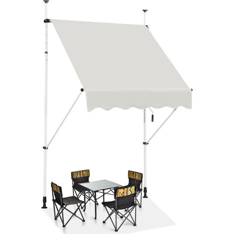 Tenda da sole telescopica e retrattile, Tenda parasole resistente ai raggi UV impermeabile 150x120cm Beige (1/4)