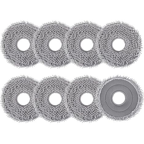 Lot de 8 lingettes de nettoyage réutilisables pour aspirateurs robots Roborock Saros 10R / Q Revo/Qrevo MaxV/Qrevo Master/Qrevo Slim/Qrevo Pro/Qrevo Curve Ensemble d'accessoires de remplacement (1/5)