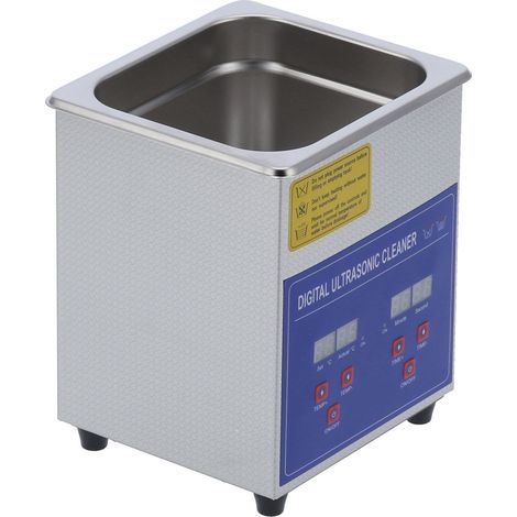 Nettoyeur à ultrasons pour acier inoxydable, 40 kHz, MH-010S, 2 L, avec minuterie de chauffage, prise UE, 200-240 V CA. (1/5)