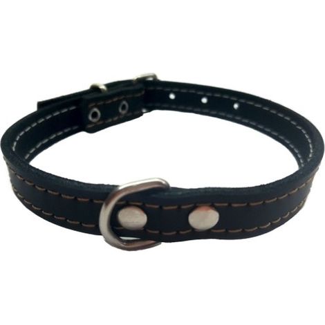 COLLAR CUERO NEGRO LAURA MOD.53 1,5X 28CM.