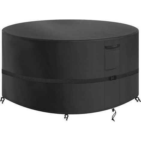 Meubles De Jardin Housse Rond Jardin Table Housse Imperméable Résistant Circulaire Patio Extérieur Meubles Tente Housse Anti-UV Déner Chaise Table Housse Anti-poussiére é128X71cm (1/5)