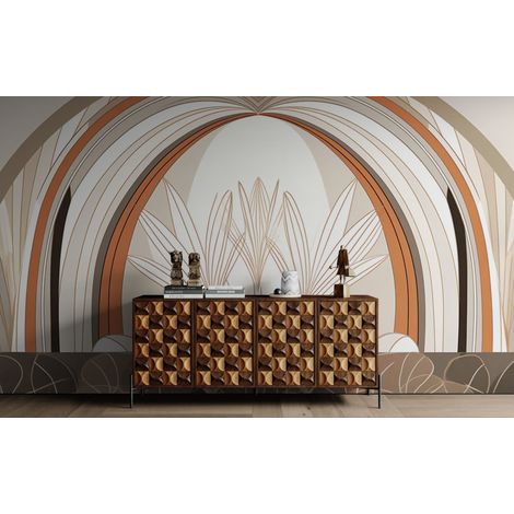 papier peint art déco – arches graphiques élégantes - 150 x 250 cm (1/2)