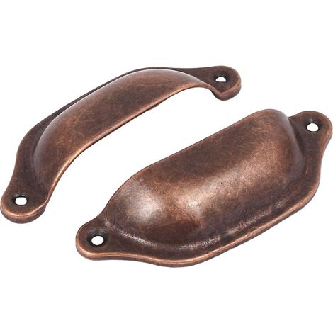 Tiroir de commode style rétro en forme coquille Ziehgriff Kupfer Ton 97mm Länge 2St (a4b0ec94d46f51a (1/2)