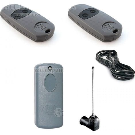 Kit Sistema Radio Completo Due Telecomandi bicanali Top 433,92 Mhz 12-24V Ac-Dc Impiego Universale