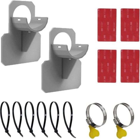 Stück Schwimmbadschlauchhalterung, Wasserschlauchhalter, verhindert das Herunterfallen des Schlauchs, Schwimmbadschlauchhalter für Aufstellpools, für Schläuche mit einem Durchmesser von 26-38 mm (grau