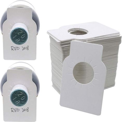 Étiquettes vin personnalisables, lot de 100 étiquettes doubles faces pour cave et cadeaux, papier blanc adhésif. (1/5)