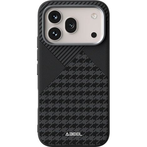 (Honor 600 Pro) Étui de téléphone magnétique texturé en fibre de carbone avec protection d'objectif en métal, coque rigide.