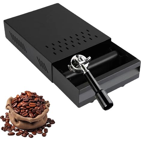 Tazas dosificadoras de granos de café, negras, para uso en café, accesorios de café, accesorios de cerámica para cafetería, dosificador/tableta medidora de cerámica monodosis (1/5)