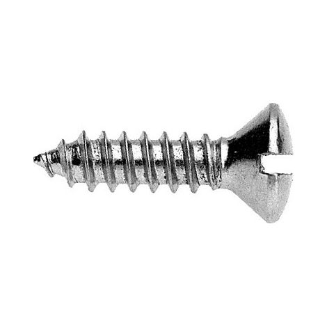 Vis tôle Tête fraisée bombée TFB Fendue 4.8X25 Acier zingué noir-1 pièce