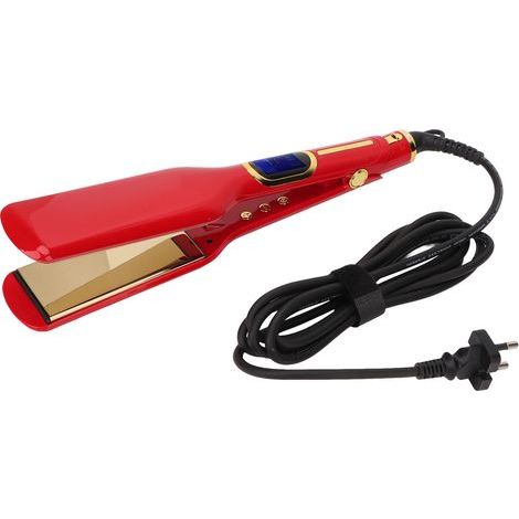 Haarglätter mit roter Keramikplatte, ergonomischem Griff, schneller Aufheizzeit, intelligentem Thermostat, Salonqualität, EU-Stecker 100–240 V (1/5)
