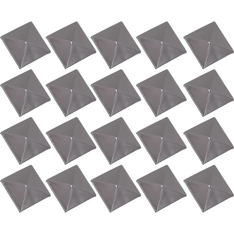 20 pièces rivets carrés en laiton pour vêtements, sacs, cuir, artisanat, décoration, accessoires 35 (1/5)