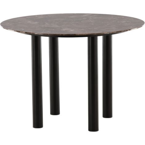 Table à Manger Ronde "Havsten" 106cm Marron (1/5)