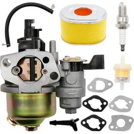 GX120 Carburetor for Honda GX160 GX200 GX168 GX140 5.5HP 6.5HP Lawn Mower Engine Replacement Parts with Oil Hose, Spark Plug, Fuel Filter, etc. (1/4)