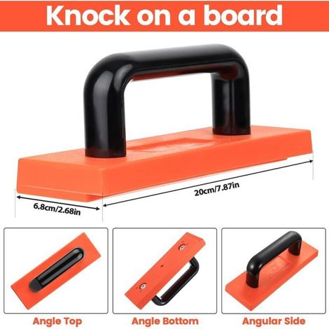 Coin de pose pour parquet stratifié avec poignée, 200 mm, outils de pose inclus (maillet non inclus). (1/3)