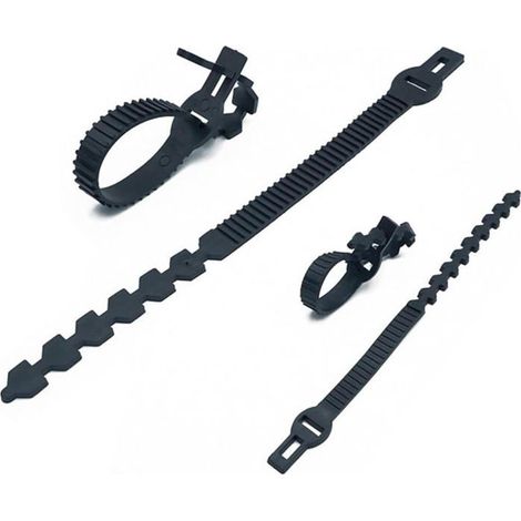 Lot de 10 attaches réglables en caoutchouc pour plantes et arbres de jardin (500 mm) (1/5)