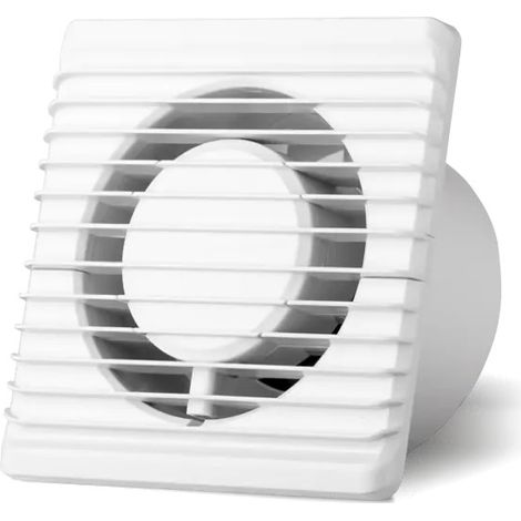 Ventilateur de salle de bain 100mm avec capteur d'humidité – Débit d'air 93m3/h – Pression acoustique 26dB à 1m – Indice de protection IPX2 – Airroxy