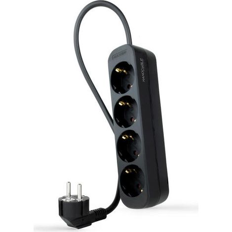 Regleta NANOCABLE 10.37.0004-NS-BK 3680 W 250 V 1,4 m (1/4)