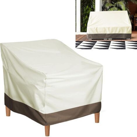 Housse de Chaise de Patio, Housse de Mobilier D'extérieur en Tissu Oxford Résistant à l'eau et à 65×83×86cm (1/5)