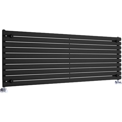 Hudson Reed Vitality – Radiateur Design Horizontal – Noir – 59 x 178cm
